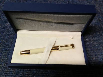 Waterman Elegance Ivory gold plated Ballpoint Pen in: Waterman Elegance Ivory gold plated Ballpoint Pen in original box with full certification. Elegance is synonymous with grace and style, and the Waterman Elegance Ivory fountain pen is a name truly