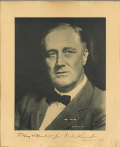 President Franklin D Roosevelt signed superb head and