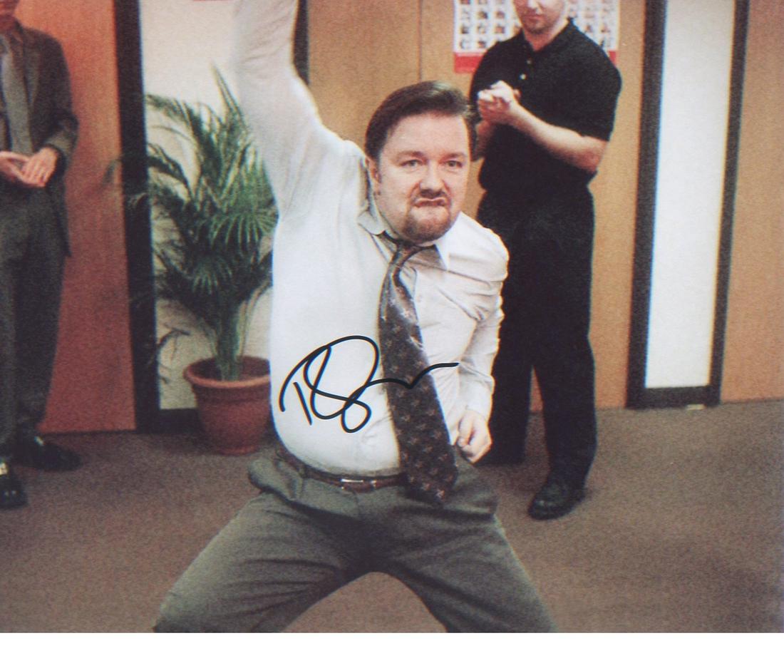 The Office Ricky Gervais signed 10 x 8 photo. Good (1 of 1)