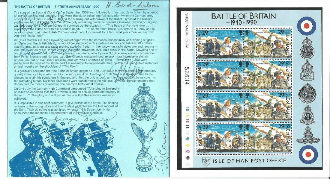 Battle of Britain multiple signed 50th ann Isle of Man (1 of 2)