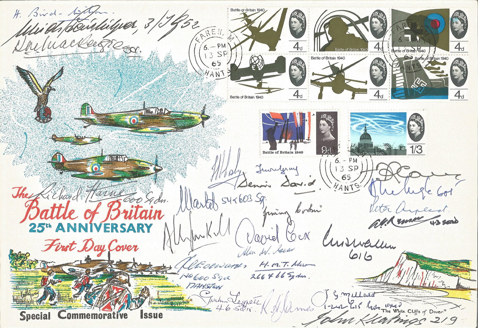 Rare 1965 Battle of Britain multiple signed FDC with (1 of 1)