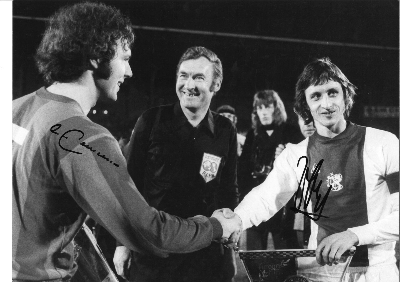 Beckenbauer and Cruyff Germany Signed 16 x 12 inch (1 of 1)