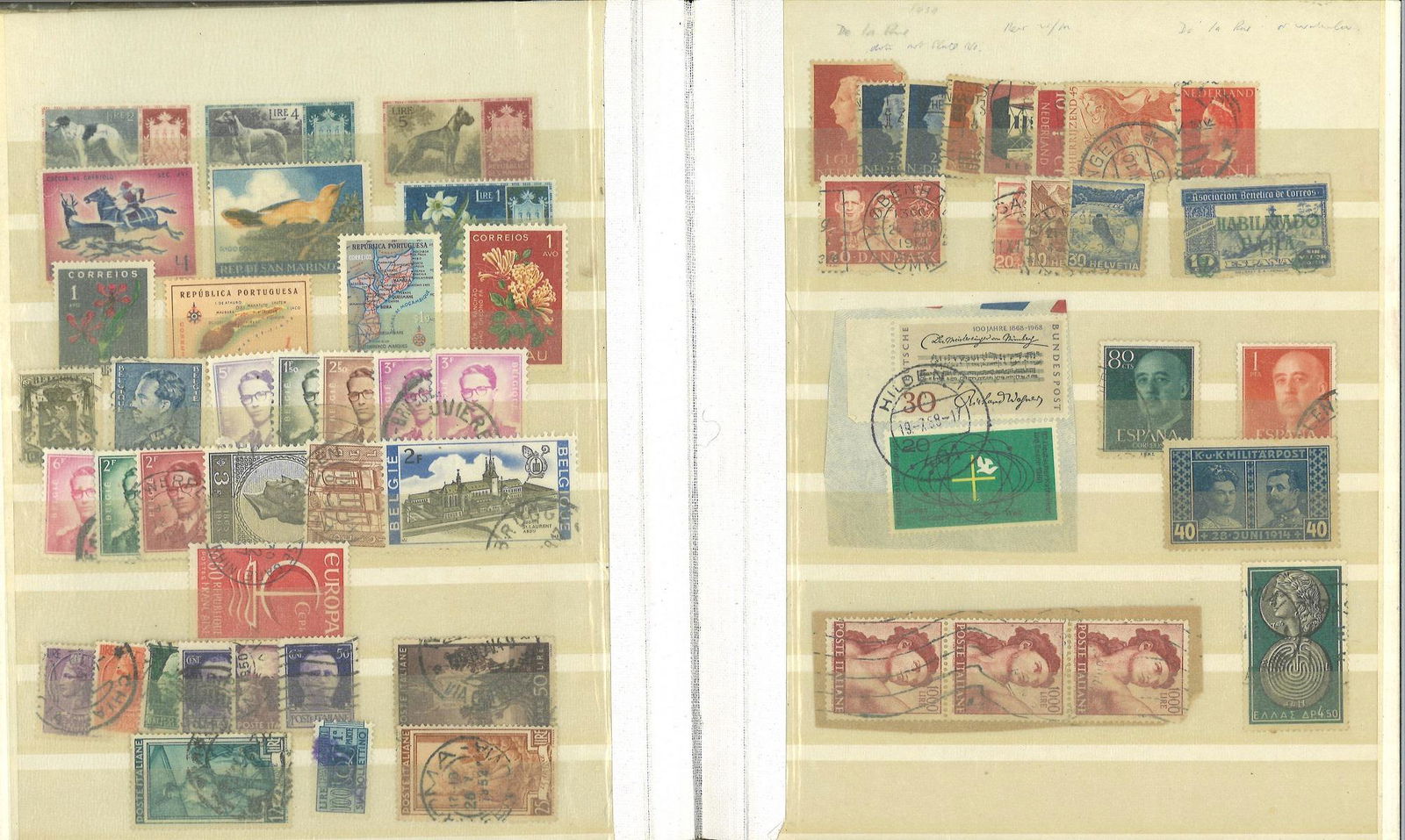 Stockbook of high value stamps. Includes Germany, (1 of 4)
