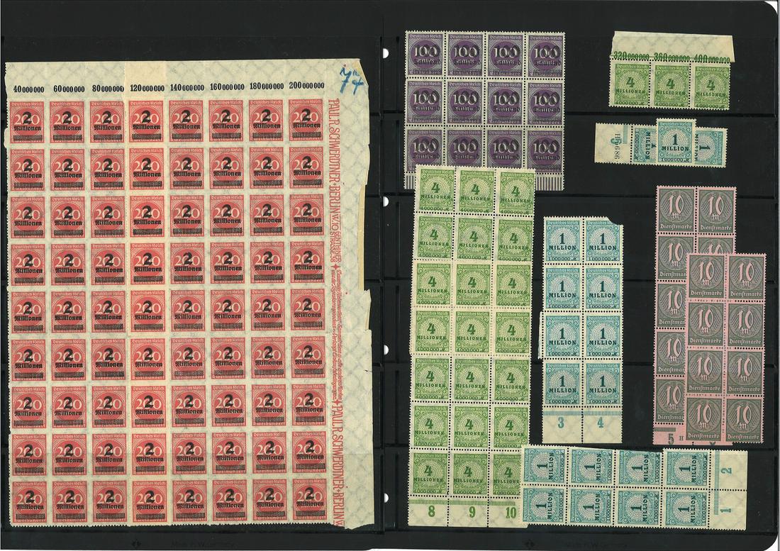 German stamp collection on 10 stock cards. Unmounted (1 of 3)