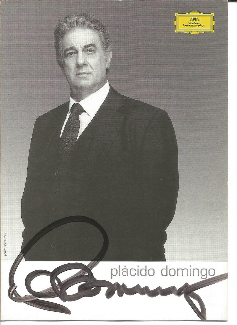 Placido Domingo signed 6 x 4 inch b/w promo portrait (1 of 1)