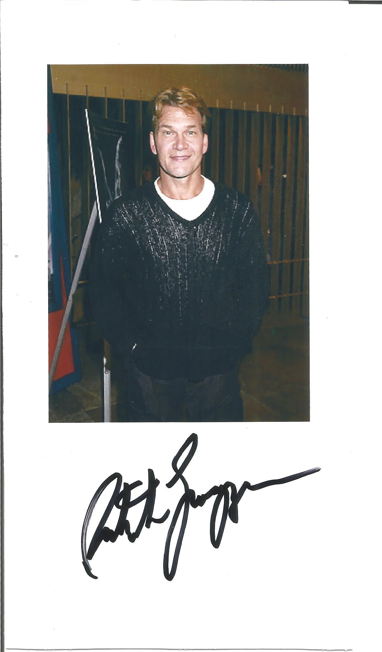 Patrick Swayze signed 7 x 4 inch colour photo with (1 of 1)