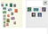 World stamp collection over 16 loose sheets. 80+ stamps