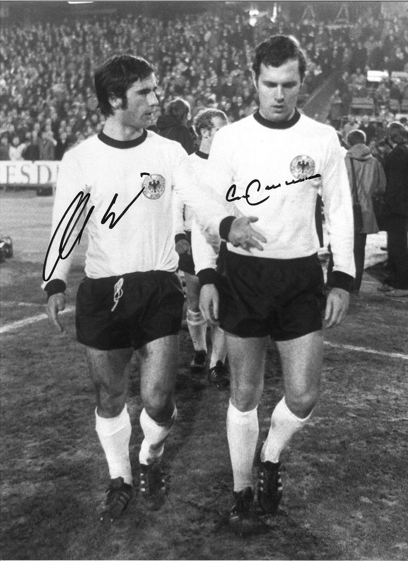 Franz Beckenbauer And Gerd Muller Germany Signed 16 X Apr 08 2020 Chaucer Auctions In United Kingdom