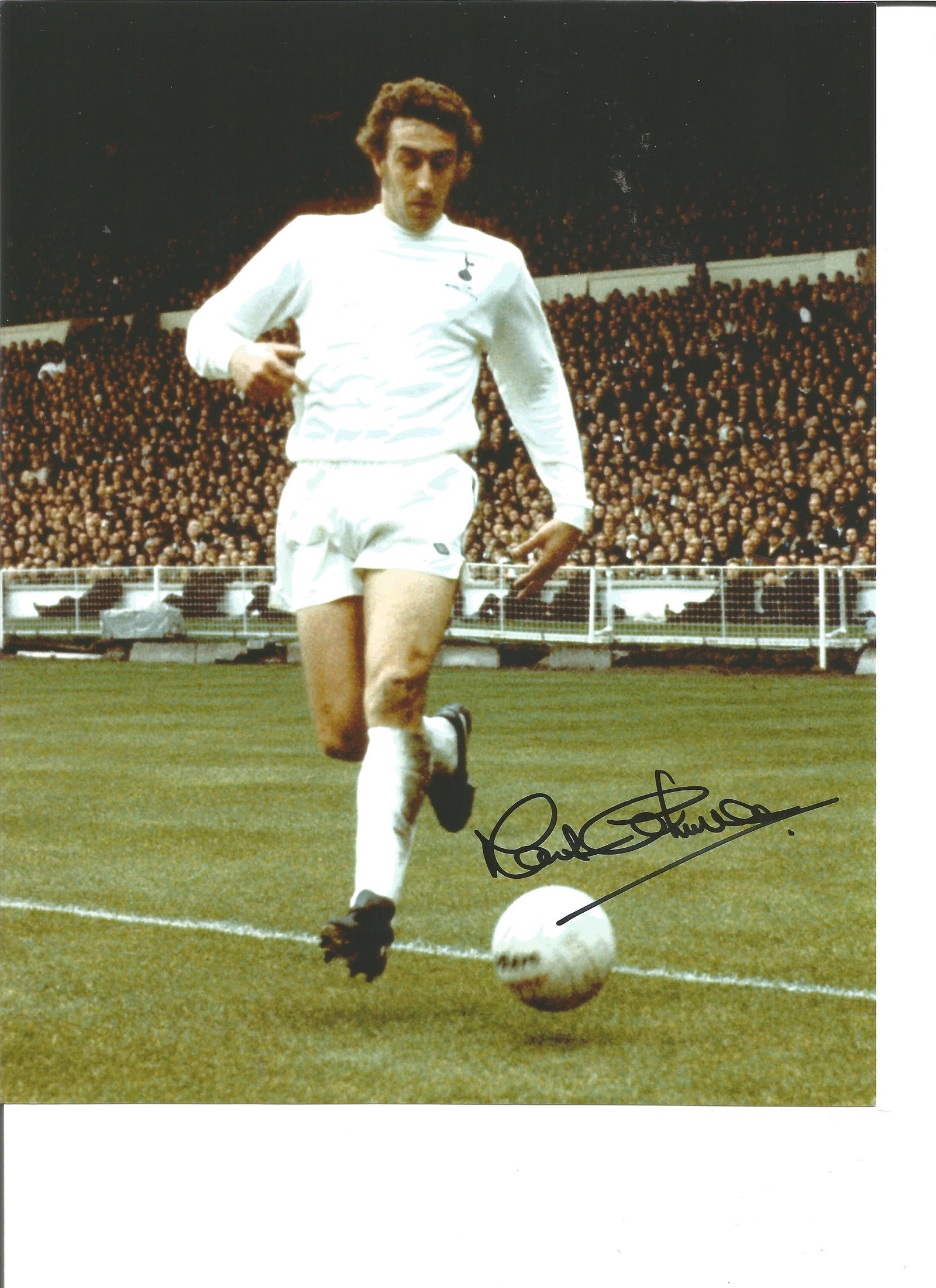 Martin Chivers 10x8 Signed Colour Photo Pictured In: Martin Chivers 10x8 Signed Colour Photo Pictured In Action For Spurs. Good Condition. All autographs are genuine hand signed and come with a Certificate of Authenticity. We combine postage on multiple