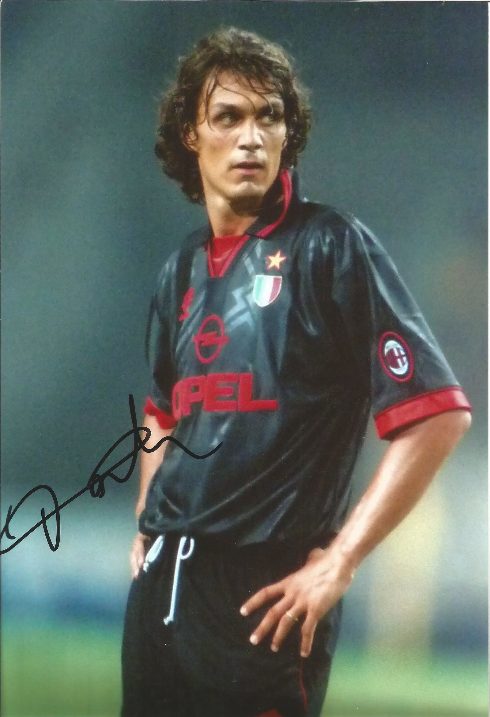 Paolo Maldini AC Milan Signed 12 x 8 inch football: Paolo Maldini AC Milan Signed 12 x 8 inch football photo. Good Condition. All autographs are genuine hand signed and come with a Certificate of Authenticity. We combine postage on multiple winning lot