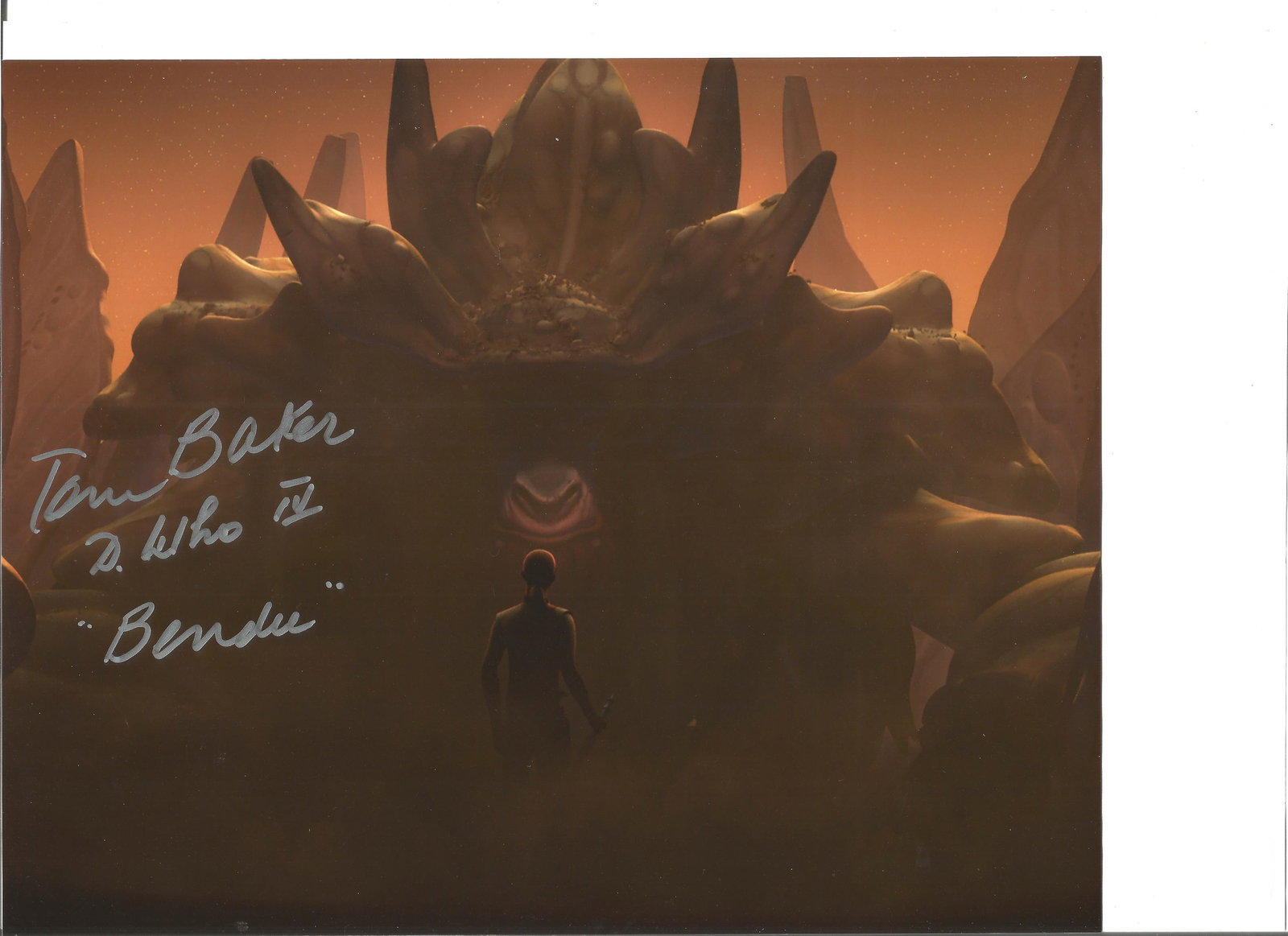 Tom Baker 8x10 signed Star Wars animated photo from the: Tom Baker 8x10 signed Star Wars animated photo from the series Star Wars Rebels. Good Condition. We combine postage on multiple winning lots and can ship worldwide. UK postage from £4.99, EU fro