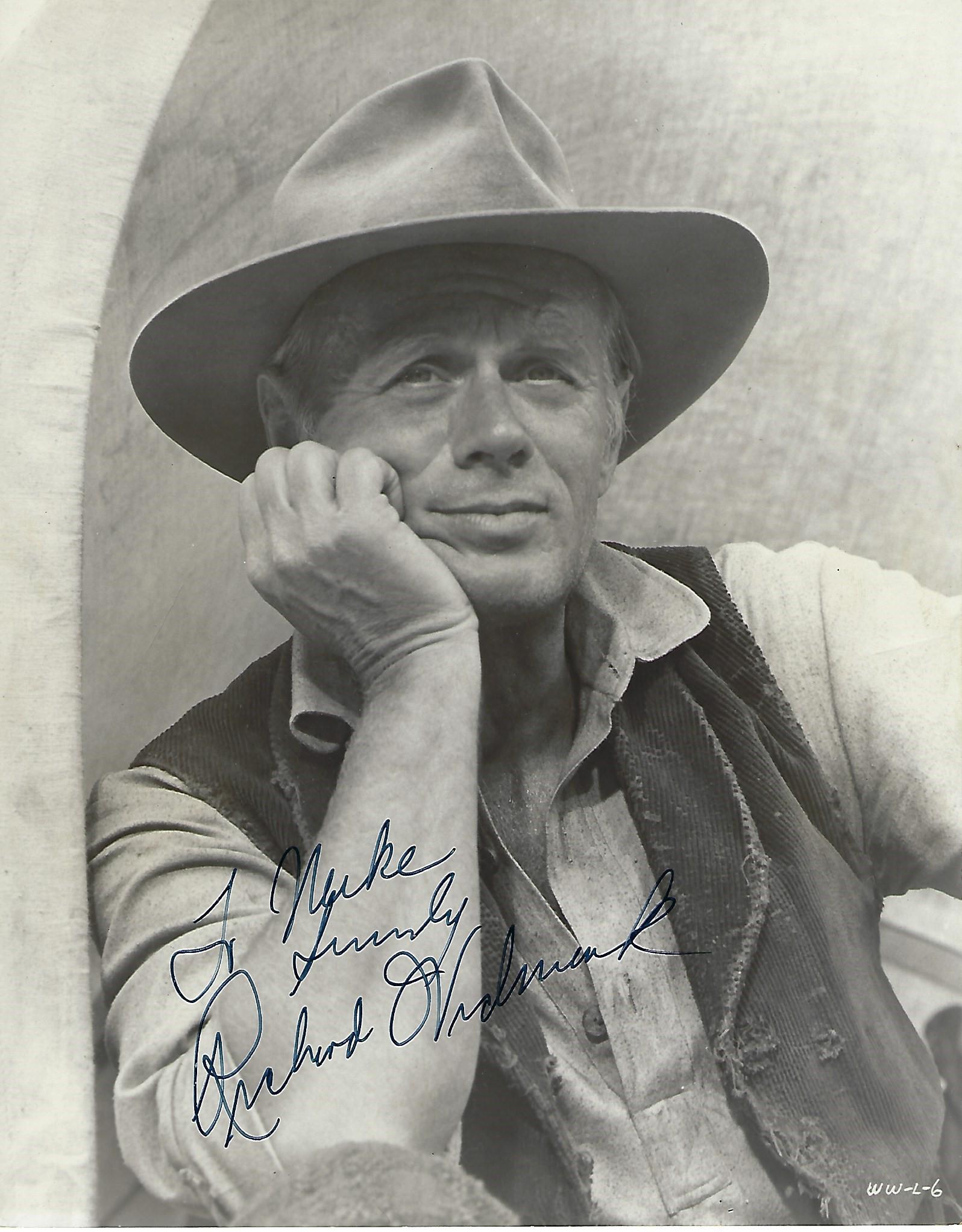 Richard Widmark Signed photo black and white 10 x 8 (1 of 1)