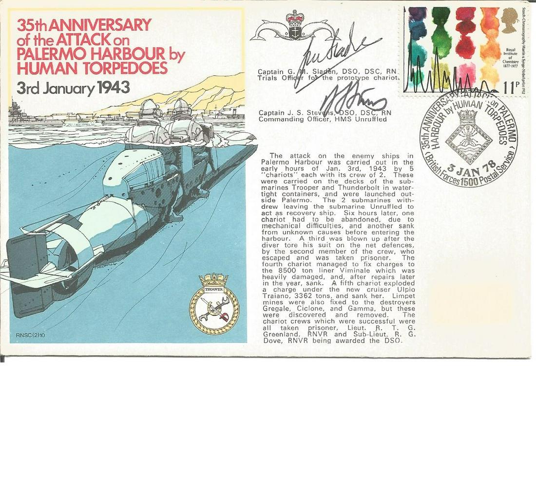 Captain G M Sladen and Captain J S Stevens signed (1 of 1)