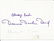 Deanna Durbin small signature piece. Good Condition.