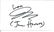 Jane Horrocks signed white card. Good Condition. All