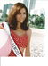 Minnie Driver signed 6x4 white card with 10x8 colour