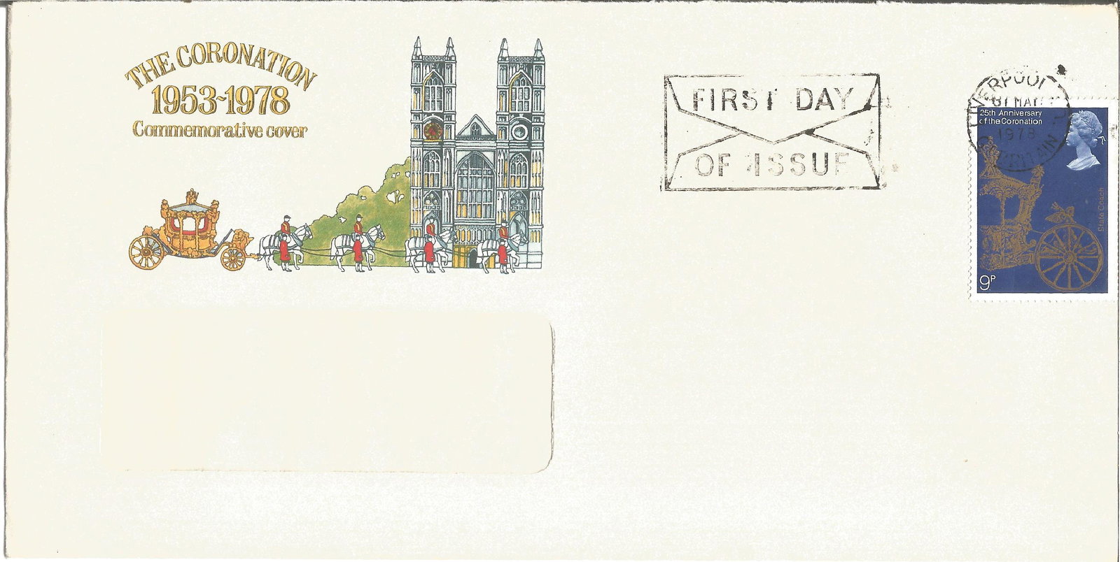The Coronation 1953 - 1978 Commemorative cover unsigned (1 of 1)
