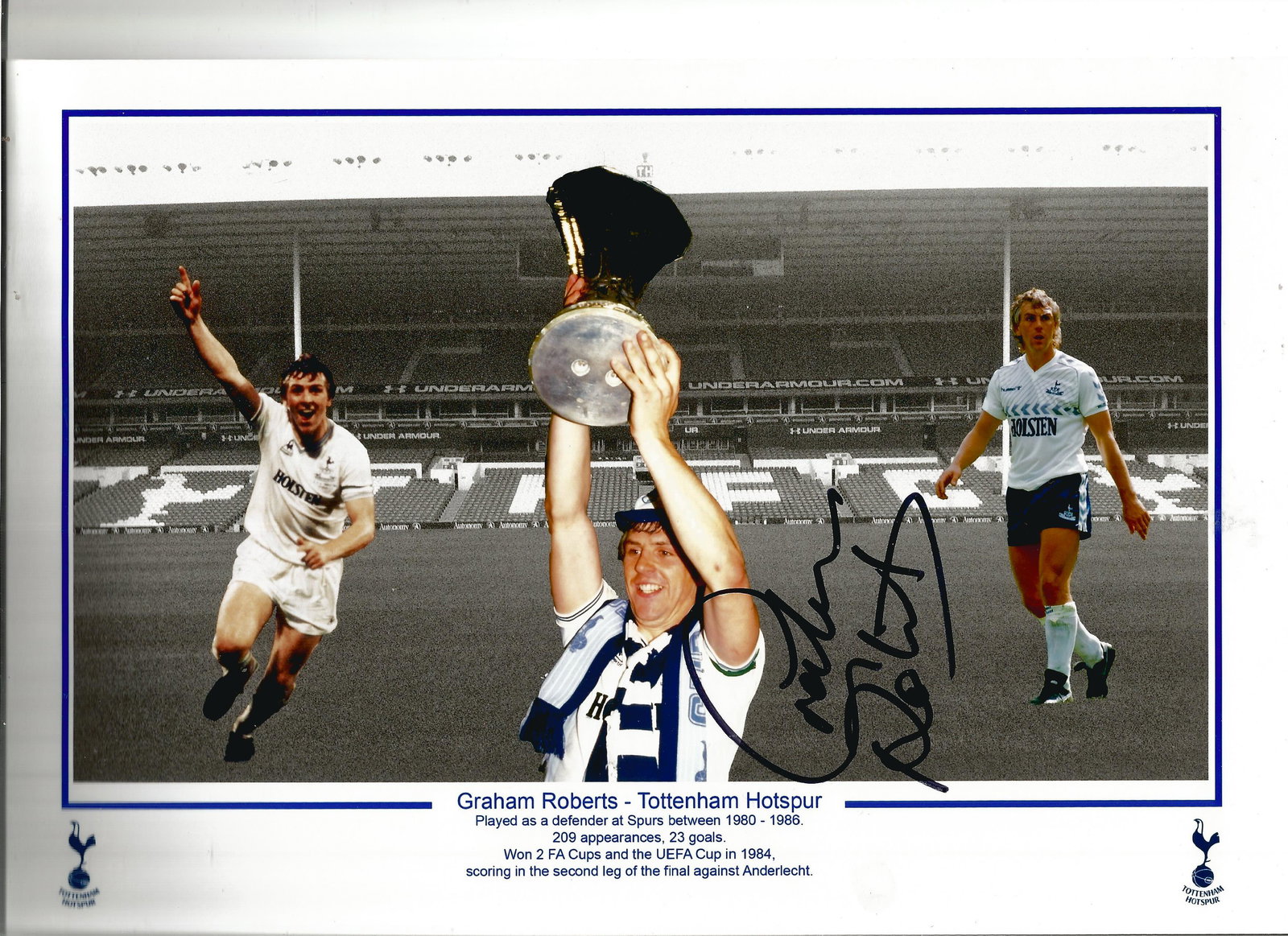 Football Graham Roberts signed 12x8 Tottenham Hotspur (1 of 1)