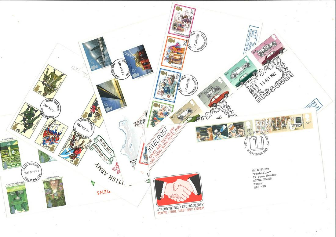 GB FDC collection. 25 covers housed in half size brown (1 of 2)