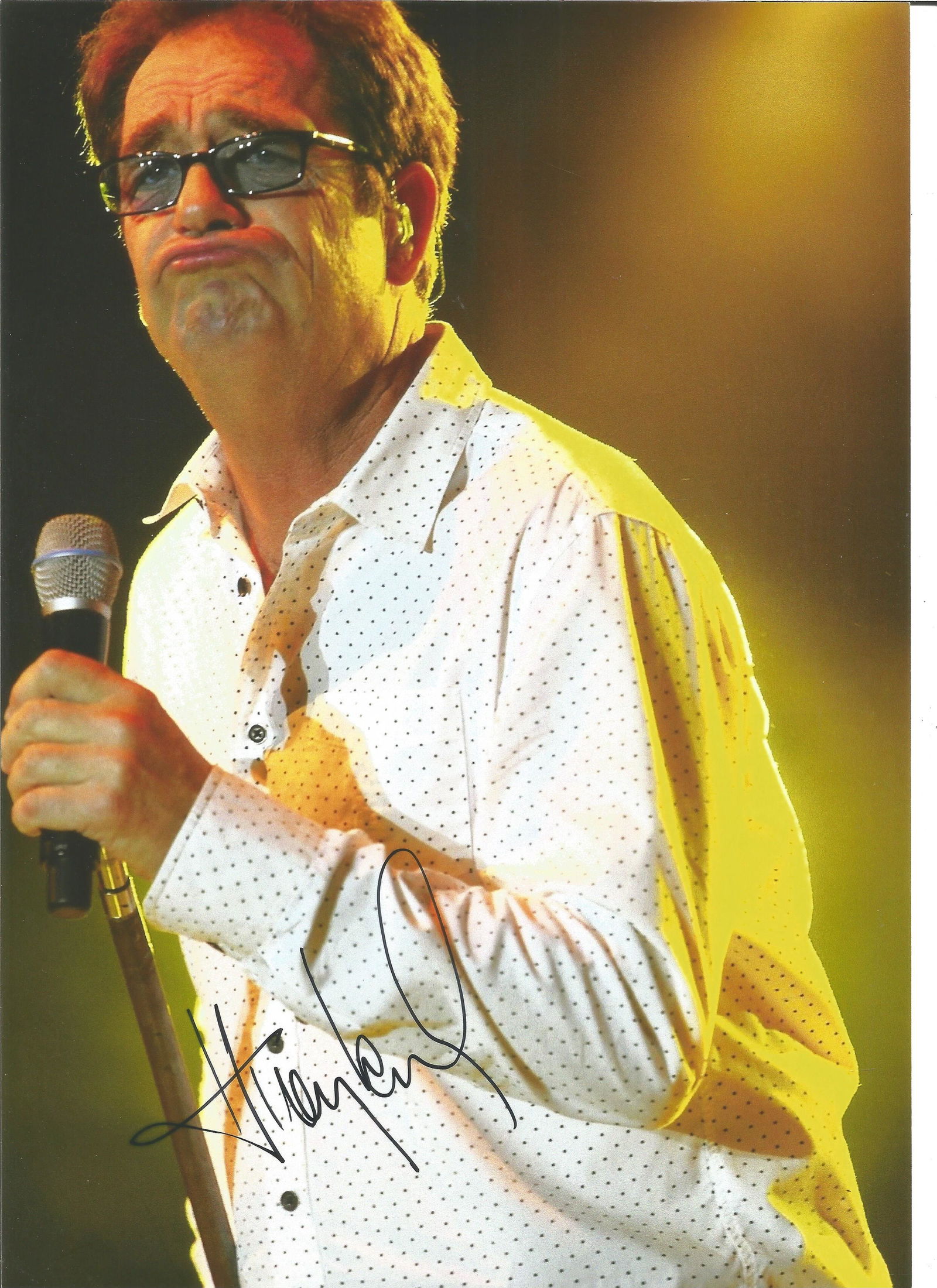 Huey Lewis signed 12 x 8 inch colour music photo. All: Huey Lewis signed 12 x 8 inch colour music photo. All autographs are genuine hand signed and come with a Certificate of Authenticity. We combine postage on multiple winning lots and can ship worldwide