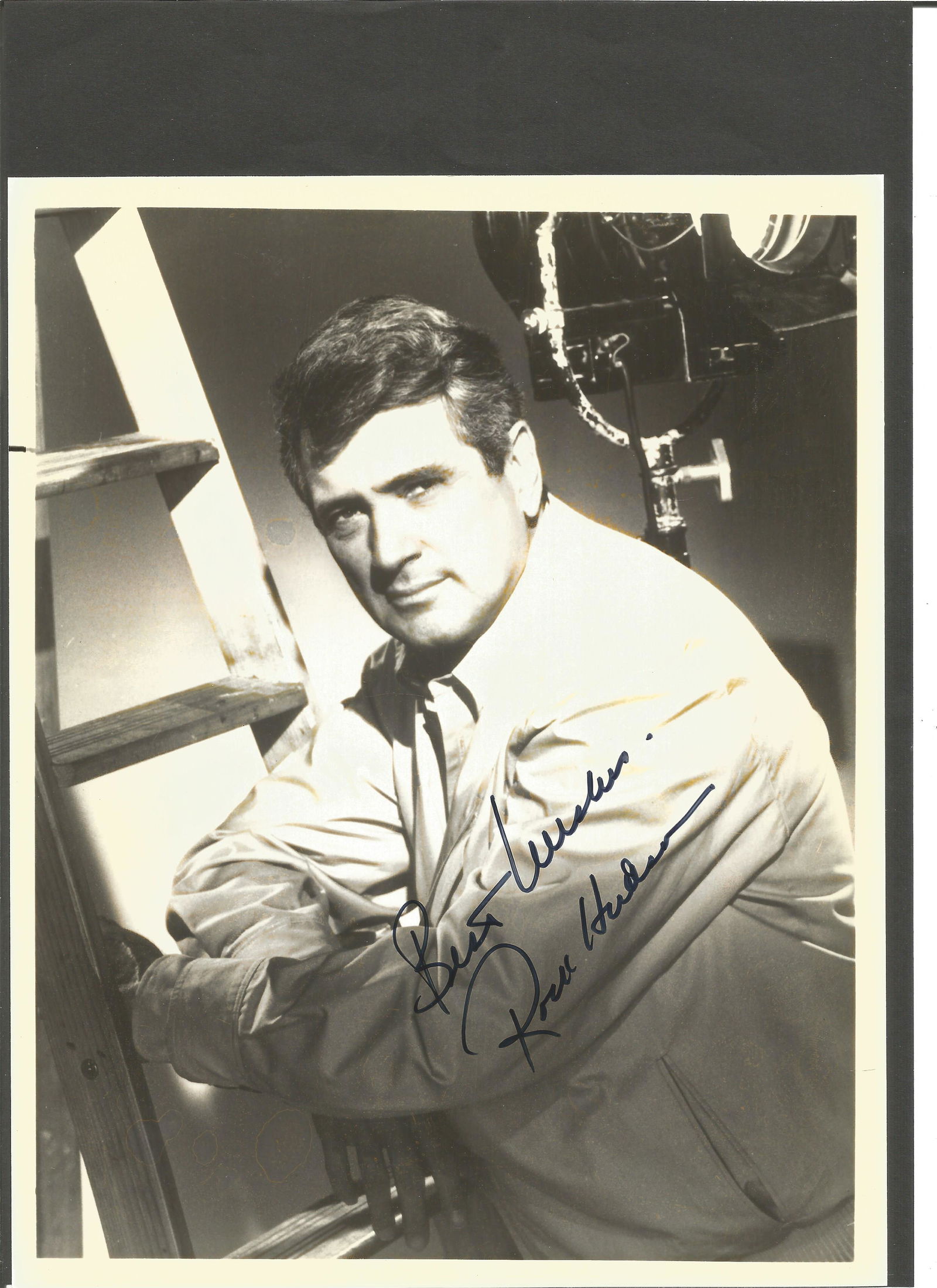 Rock Hudson signed 10 x 8 inch b/w portrait photo. All (1 of 1)