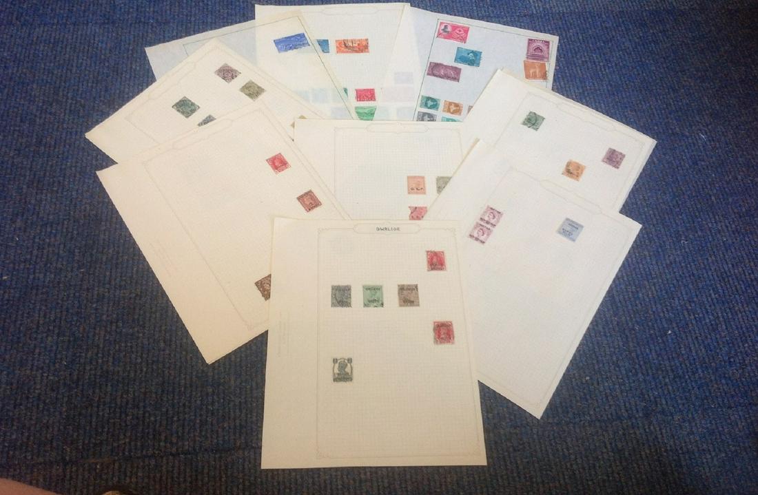 Stamp collection on 12 loose album pages, Includes (1 of 1)