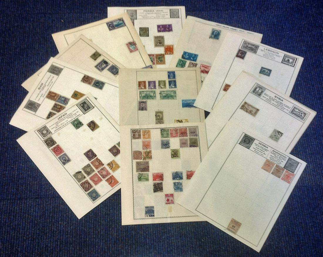 Worldwide stamp collection 18 loose sheets pre 1950 (1 of 1)