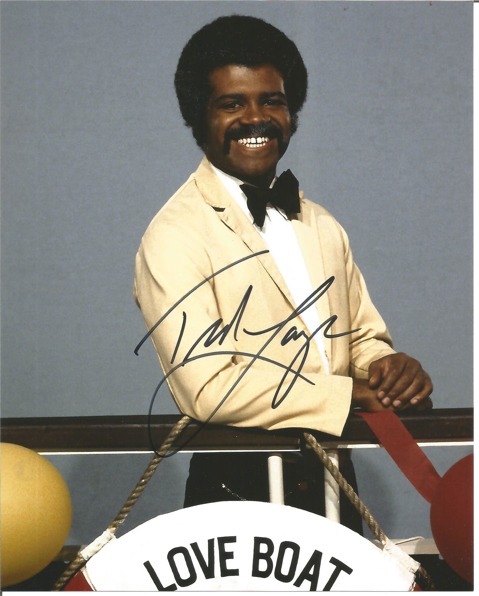 Blowout Sale! The Love Boat Ted Lange hand signed 10x8: Blowout Sale! The Love Boat Ted Lange hand signed 10x8 photo. This beautiful hand signed photo depicts Ted Lange as Bartender Isaac Washington in the hit tv show The Love Boat. This signed photo is gu