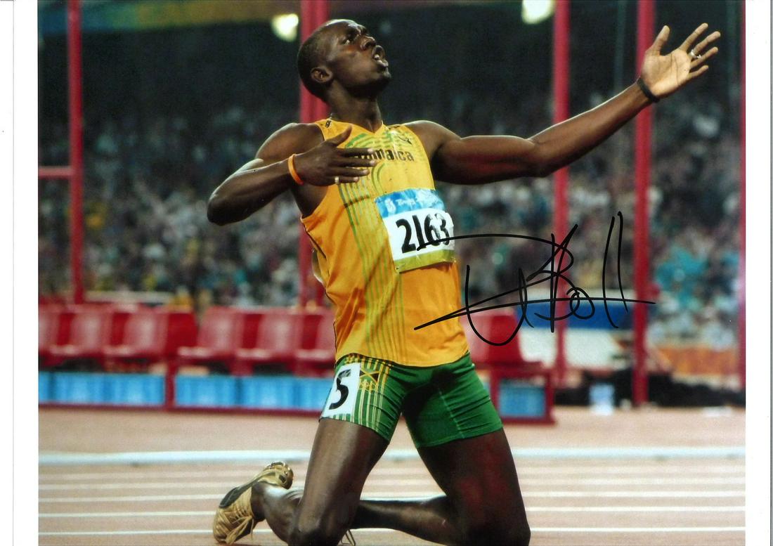 Usain Bolt Athletics Authentic Signed 16 x 12 inch (1 of 1)