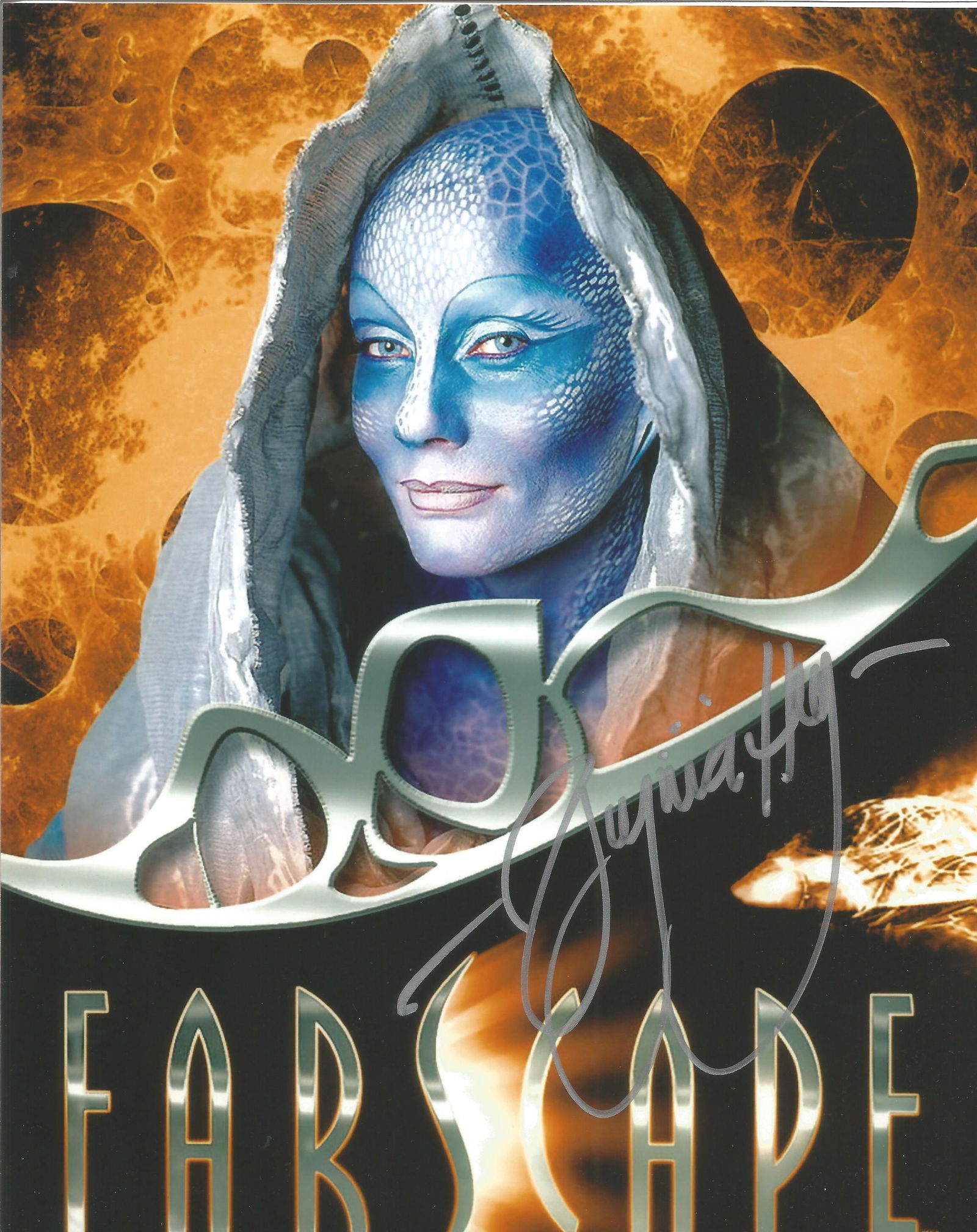 Virginia Hey signed 10x8 colour photo from Farscape. We: Virginia Hey signed 10x8 colour photo from Farscape. We combine postage on multiple winning lots and can ship worldwide. UK postage from £4.99, EU from £6.99, Rest of World from £8.9