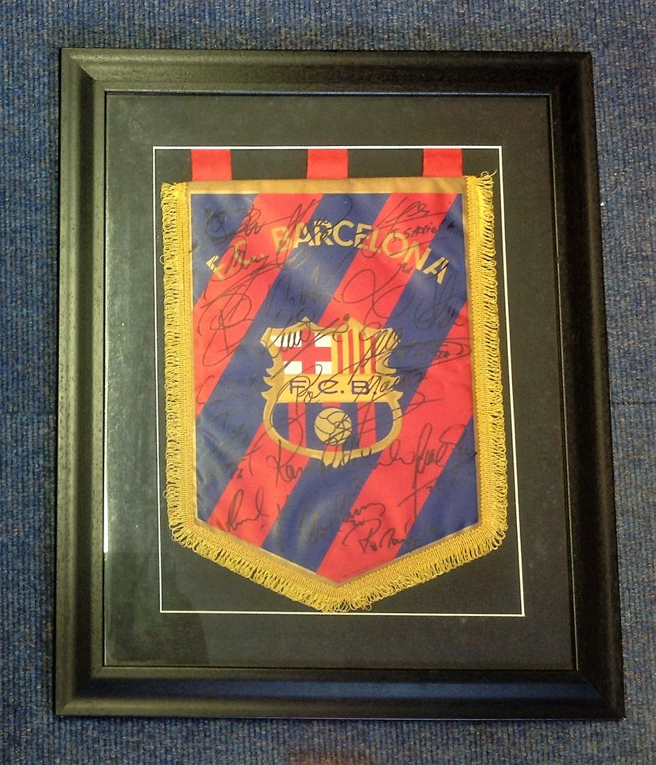 Barcelona 2003 Framed & Glazed Pennant Signed By Javier (1 of 1)