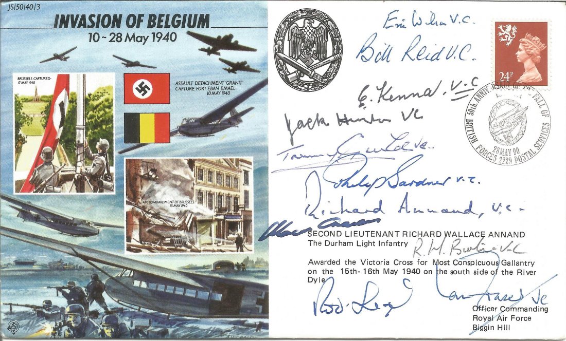 11 Victoria Cross winners signed Invasion of Belgium (1 of 1)