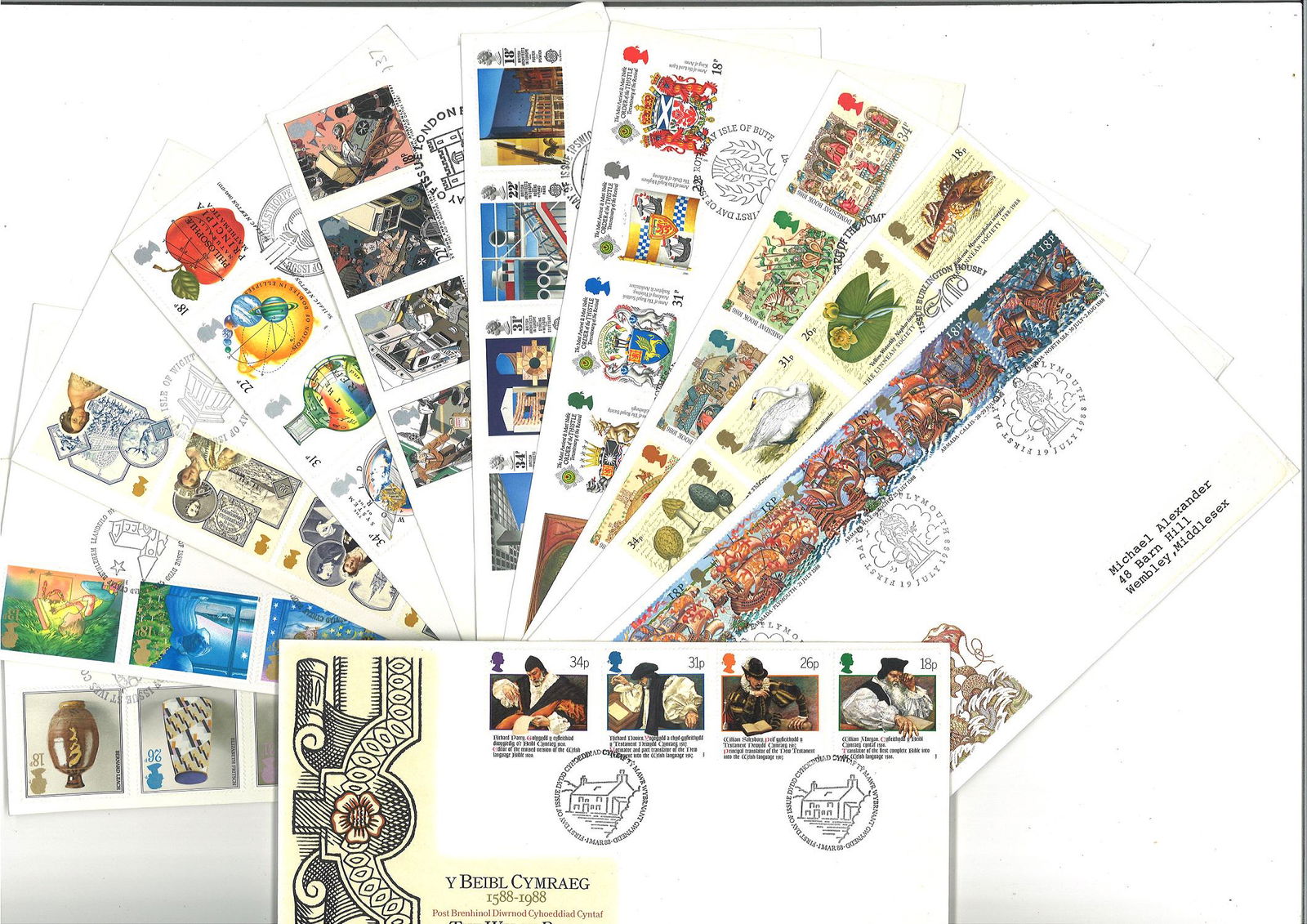 GB FDC collection 11 interesting covers dating 1986 to (1 of 1)