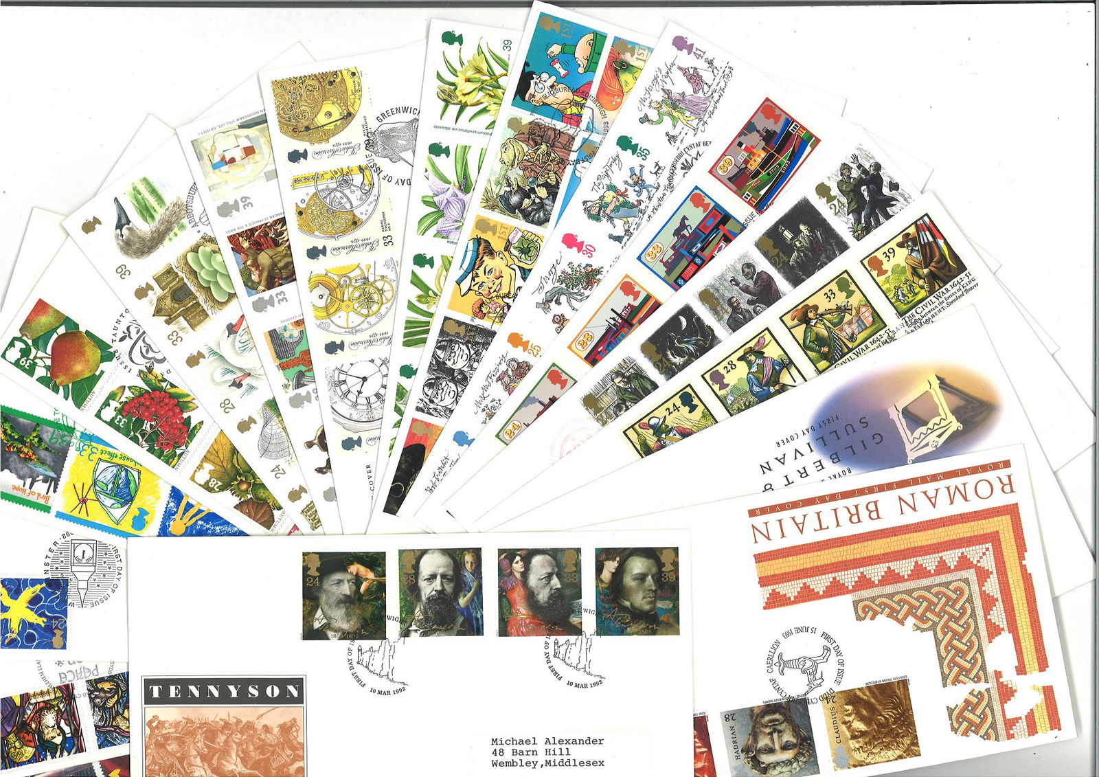 GB FDC collection 17 interesting covers dating 1992 to (1 of 1)