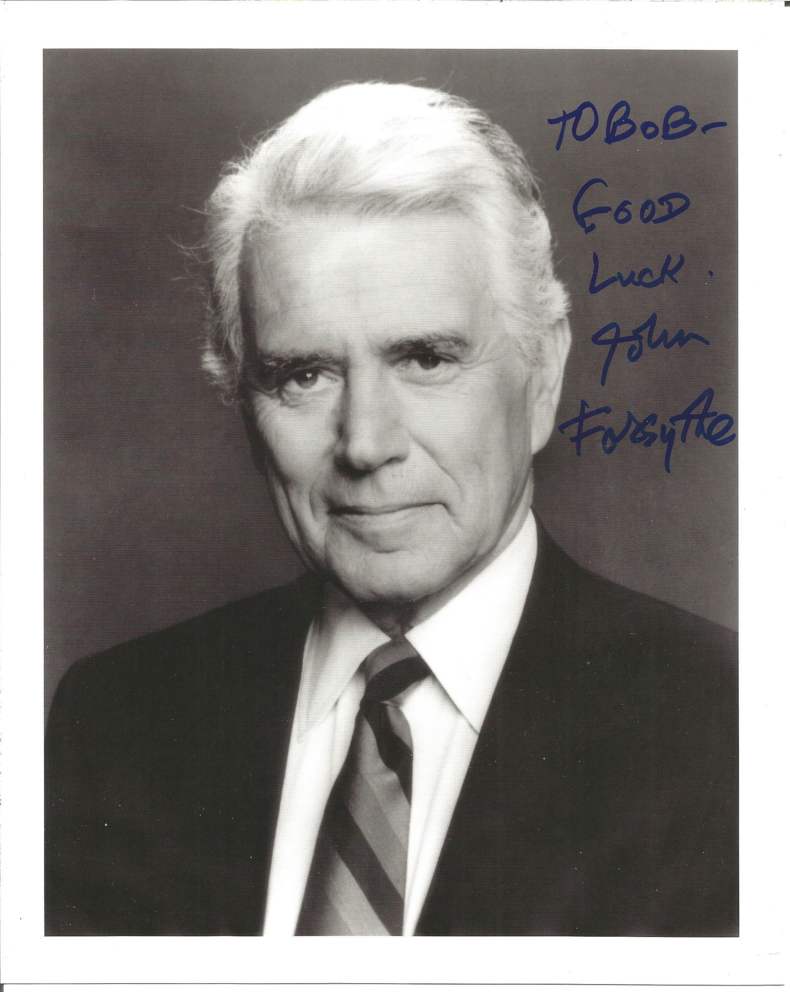 John Forsyth signed 10x8 black and white photo. (1 of 1)