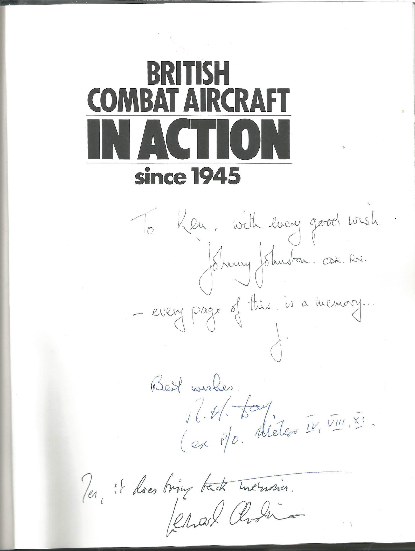 Multiple signed British Combat Aircraft in Action since (1 of 1)