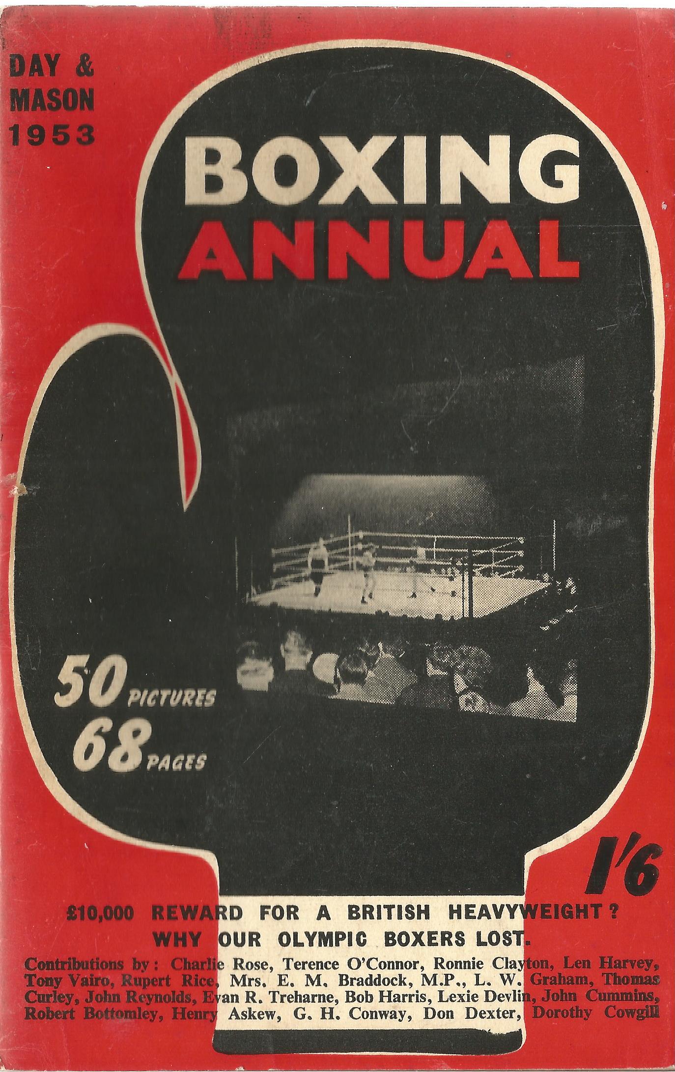 DAY & MASON 1953 BOXING ANNUAL Softcover Record Book.: DAY & MASON 1953 BOXING ANNUAL Softcover Record Book. Good Condition. All autographs are genuine hand signed and come with a Certificate of Authenticity. We combine postage on multiple winning lot