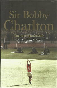 Geoff Hurst, Martin Peters, George Cohen, Jimmy Greaves: Geoff Hurst, Martin Peters, George Cohen, Jimmy Greaves and Bobby Charlton signed Sir Bobby Charlton the autobiography My England years hardback book. Signed on inside front pages. All autographs come