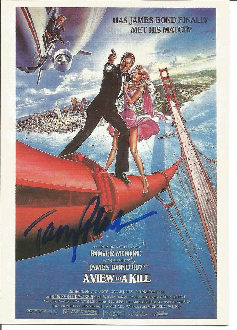 TANYA ROBERTS signed James Bond a View To A Kill (1 of 1)