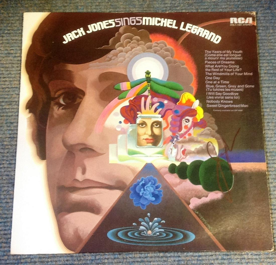 JACK JONES signed 1971 Sings Michel Legrand LP Record. (1 of 1)