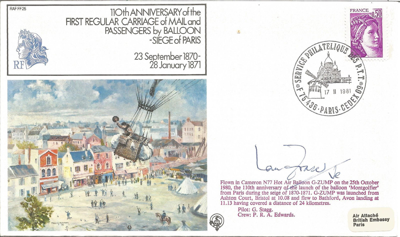 Ian Frazer VC signed 110th Anniversary of the First (1 of 1)