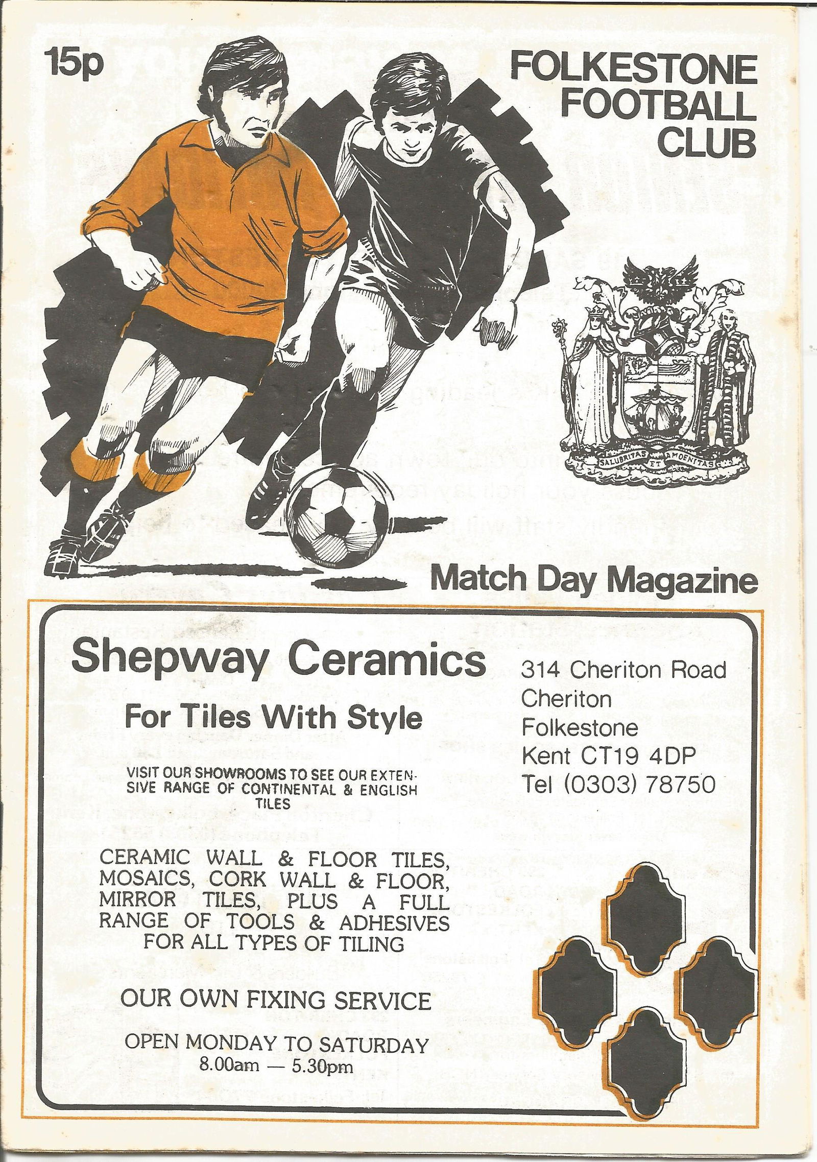 Football vintage programme Folkestone v Burnham FA Cup (1 of 1)