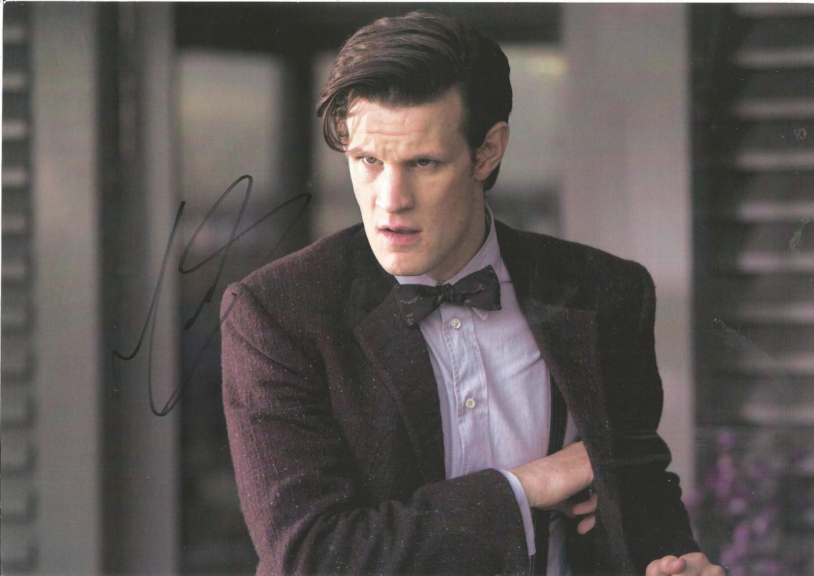 Dr Who Matt Smith signed 10x8 colour photo. Matthew: Dr Who Matt Smith signed 10x8 colour photo. Matthew Robert Smith (born 28 October 1982) is an English actor. He is best known for his roles as the eleventh incarnation of the Doctor in the BBC series