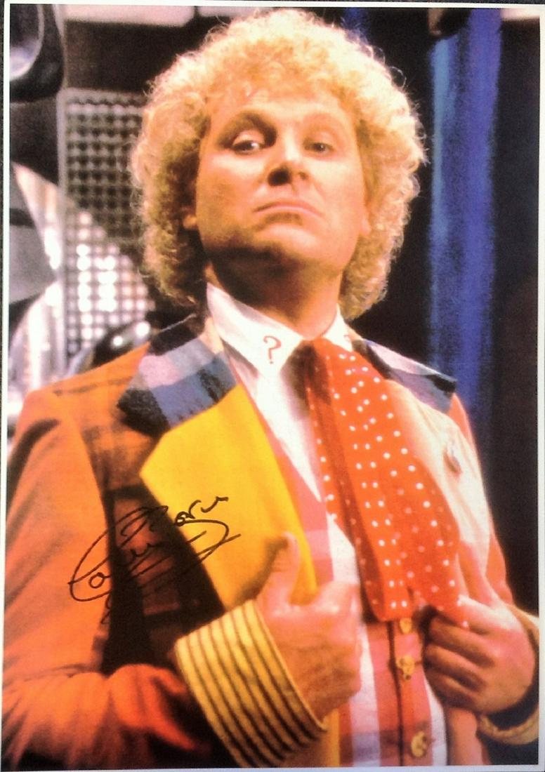 Dr Who Colin Baker signed 16x12 colour photo. Colin: Dr Who Colin Baker signed 16x12 colour photo. Colin Baker (born 8 June 1943) is an English actor who played Paul Merroney in the BBC drama series The Brothers from 1974 to 1976 and the sixth incarnati