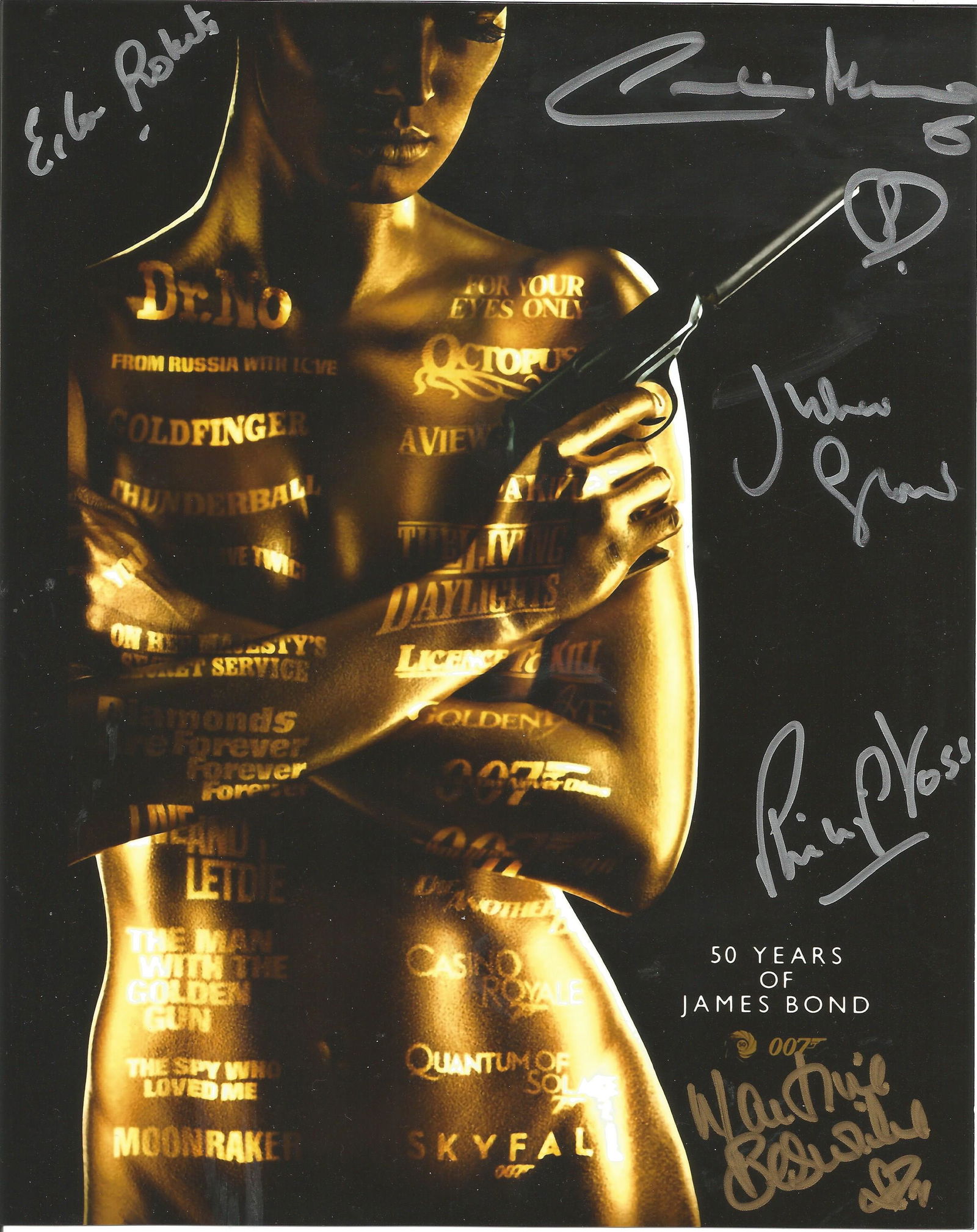 James Bond 50 years multi signed 10x8 colour photo (1 of 1)