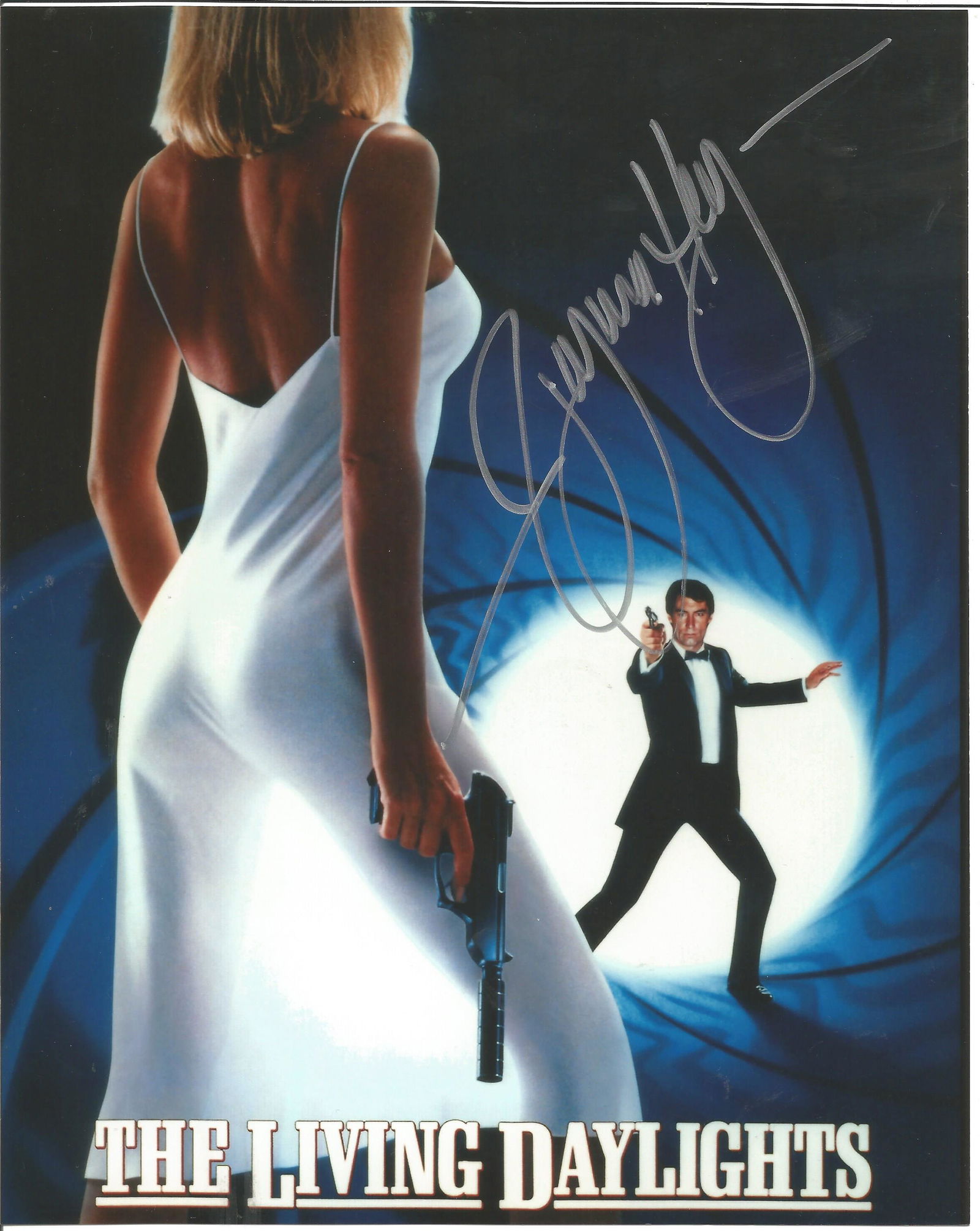 Bond Girl Virginia Hey Signed 10x8 Living Daylights Bond Girl Virginia Hey Signed 10x8 Living Daylights