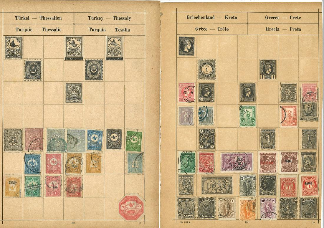 European stamp collection 9 loose album pages countries (1 of 1)