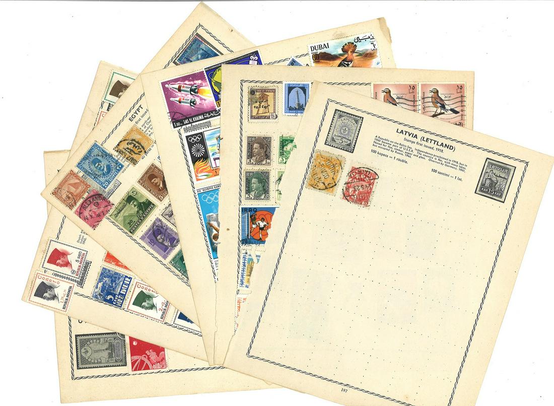 World Stamp collection 29 loose album pages countries (1 of 1)