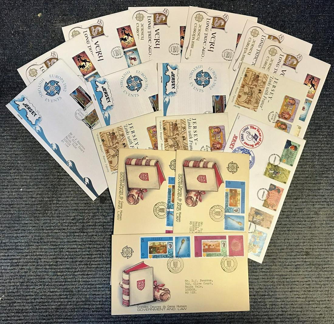 Jersey FDC collection includes 16 covers some (1 of 1)