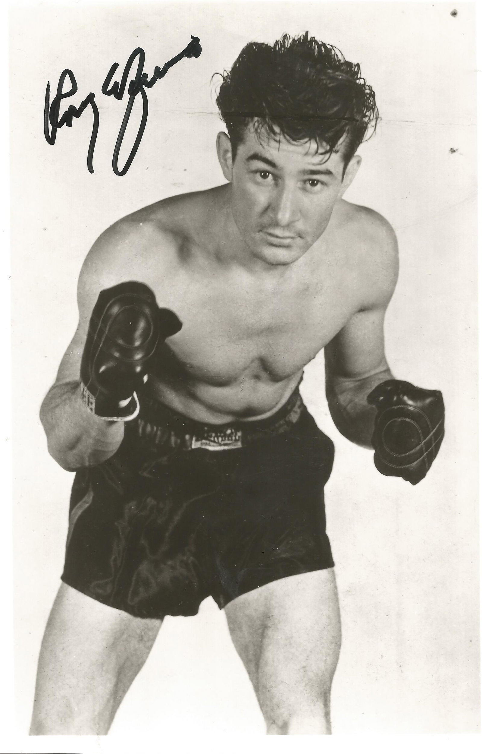 Boxing Rocky Graziano signed 10x8 black and white photo: Boxing Rocky Graziano signed 10x8 black and white photo rare signature. Thomas Rocco Barbella (January 1, 1919[1] - May 22, 1990), better known as Rocky Graziano, was an American professional boxer wh